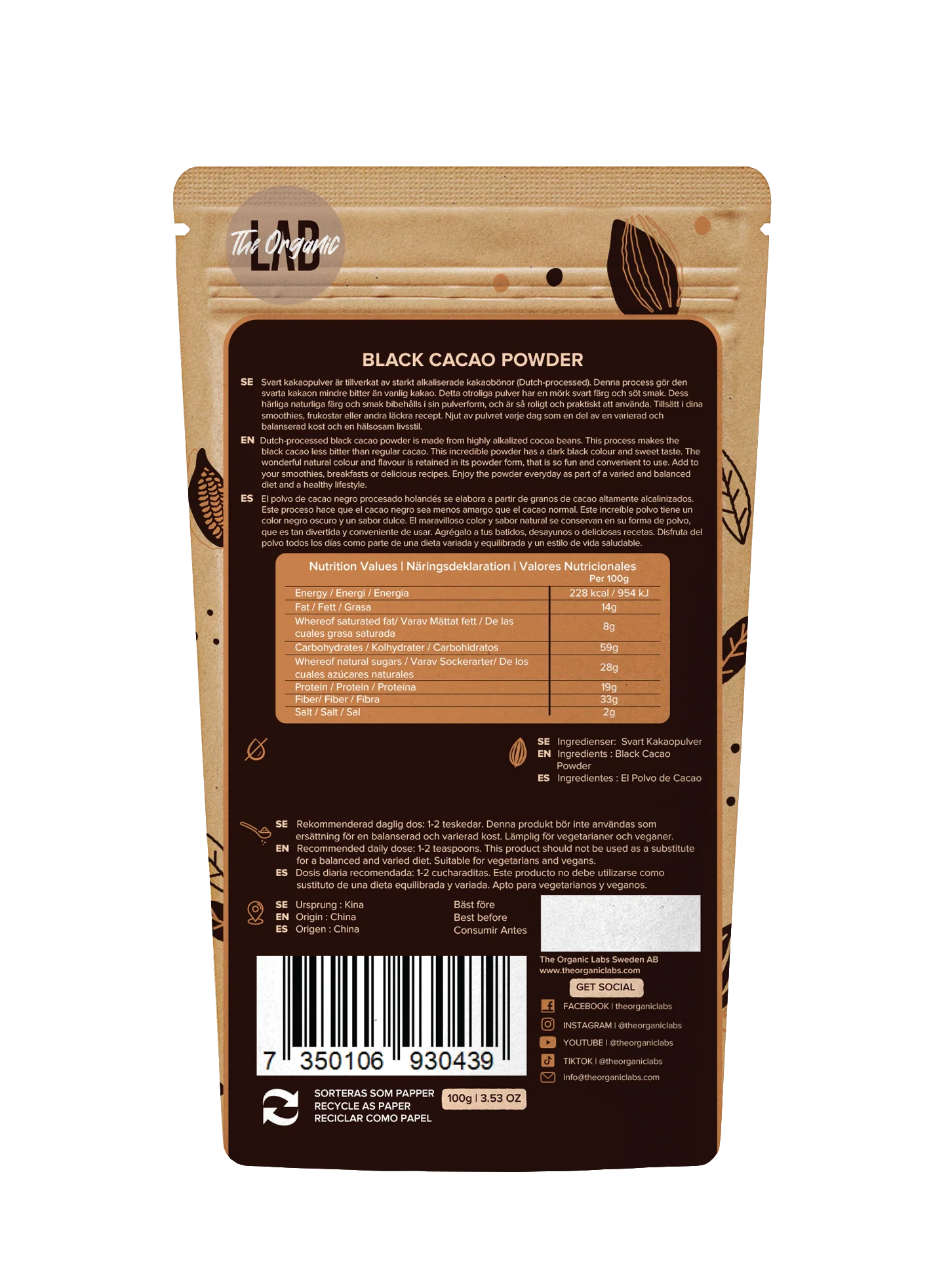 Organski crni kakao u prahu - Slika 2