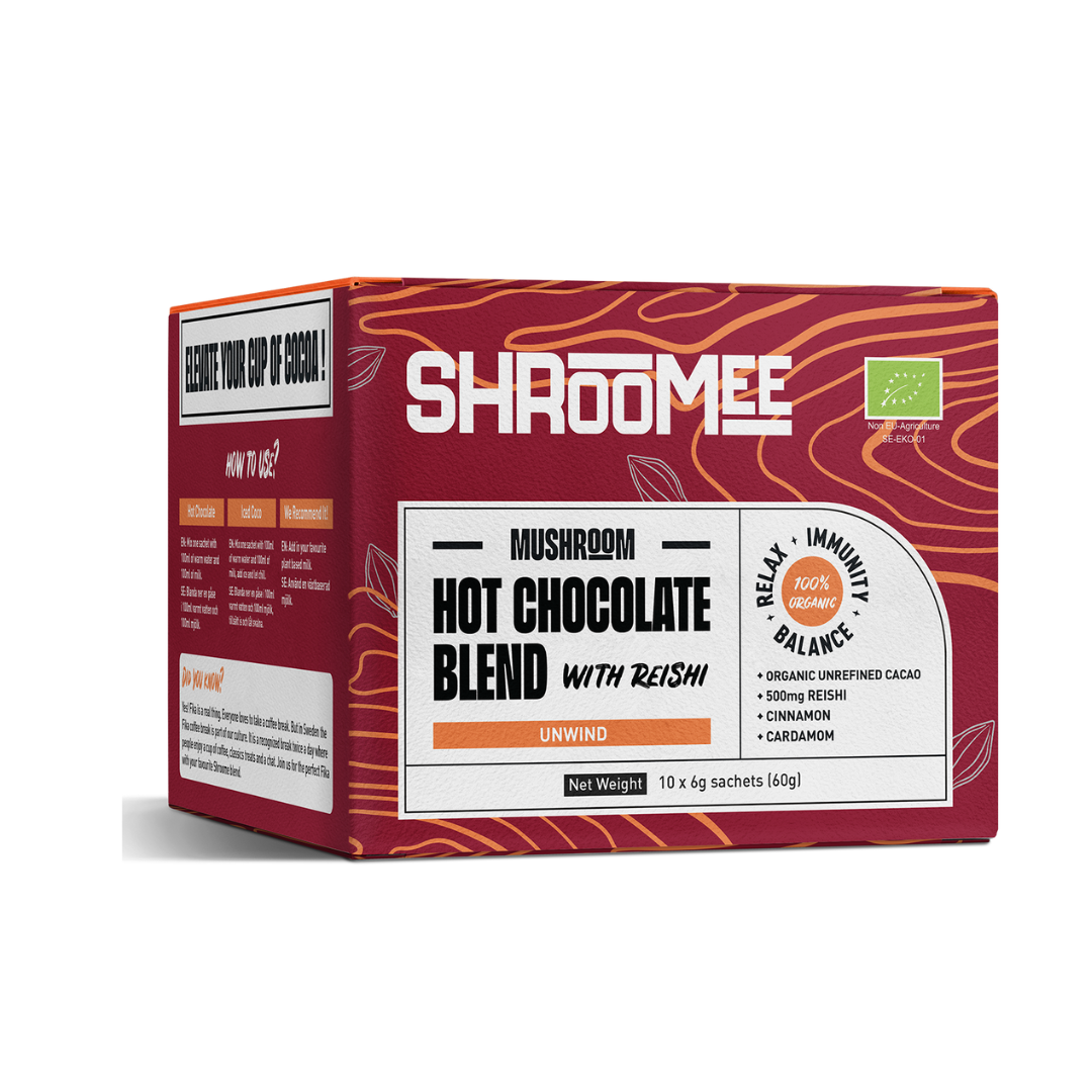 Mješavina organske tople čokolade s gljivama (reishi)